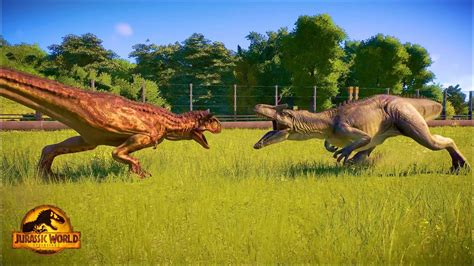 Albertosaurus Vs Allosaurus And Carnotaurus Battle Royale Jurassic