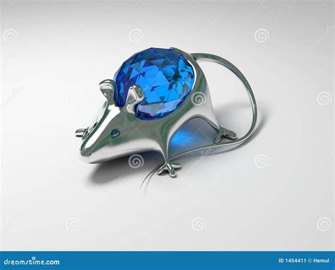 Jewelry Decoration Mouse With Diamond Stock Illustration Illustration