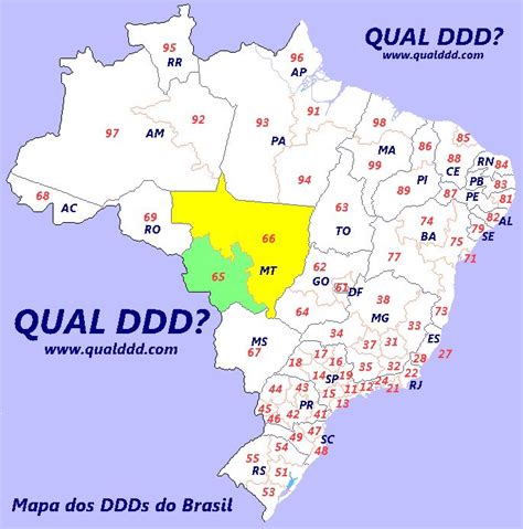 Ddd 65 Qual Estado - Mapa de DDD de Mato Grosso - Mapas de DDDs de Mato Grosso - QUAL DDD ...