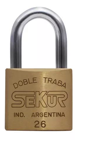 Candado Sekur 26 Mm Bronce Doble Traba A Bolillas 2 Llaves MercadoLibre