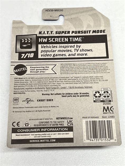 Hot Wheels Knight Rider K I T T Super Pursuit Mode Neu gemäss Beschreibung in
