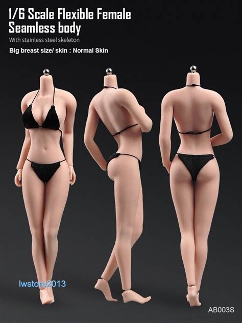 1 6 Normal Skin Large Bust Breast 12inch Female Seamless Action Figure