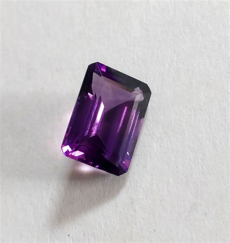 14 X 10 Mm Emerald Cut Natural African Amethyst Ring Gemstone Etsy