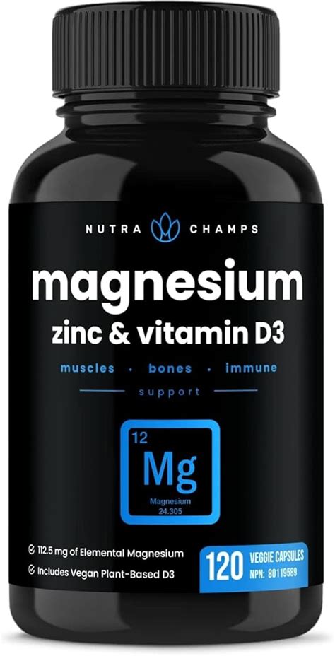 Supplément de magnésium zinc et vitamine D3 La plupart des formes