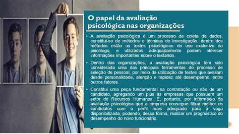 Avaliação Psicológica Nas Organizações Mestre Caroline Garcia ppt