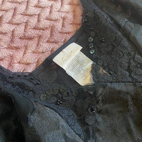 Black Slip Mini Dress Lingerie Lace And Embellished Depop