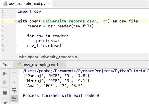 如何在 Python 中解析 Csv 文件pythonmangs Python