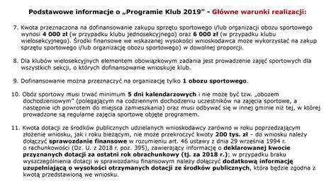 Program Szkolenia Sk Adanie Wniosku Program Klub Ppt Pobierz