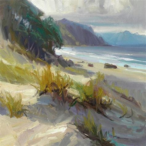 Richard Robinson Gallery Oil Painting Of Mangawhai Beach New Zealand