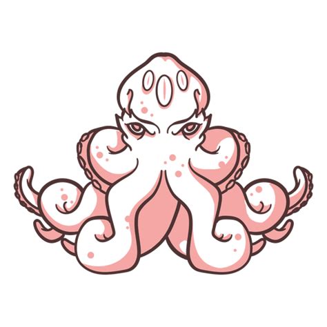 Criatura Folclórica Kraken Sentado Mão Desenhada Baixar Png Svg