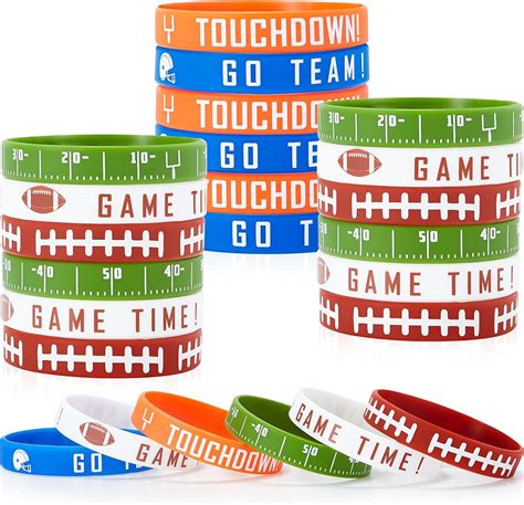 Amazon.com: BBTO Football Silicone Bracelet Motivational Rubber ...