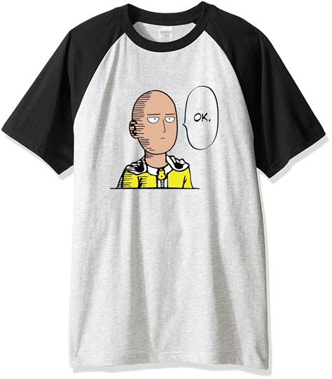 Summer Cotton Raglan Tshirt One Punch Man Hero Saitama Oppai Anime