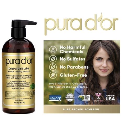 Pura Dor Anti Hair Loss Premium Organic Gold Label Shampoo