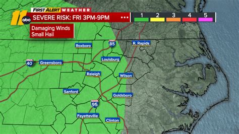 Nc Weather Forecast Level 1 Severe Weather Risk For Friday High Winds And Hail Possible