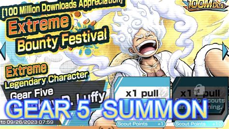 Gear Luffy Summon Showcase Survival One Piece Bounty Rush Opbr