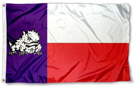 Tcu Horned Frogs Texas State Style 3×5 Flag I Americas Flags