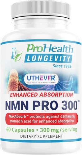 Prohealth Longevity Nmn Pro 300 Enhanced Absorption With Uthever