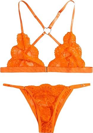 Amazon SOLY HUX Lingerie For Women Lace Bralette Bra And Panty Lingerie Set Clothing