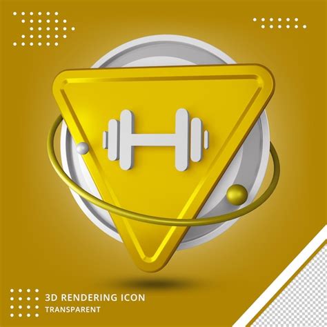 Icono De Gimnasio En Renderizado 3d Archivo PSD Premium