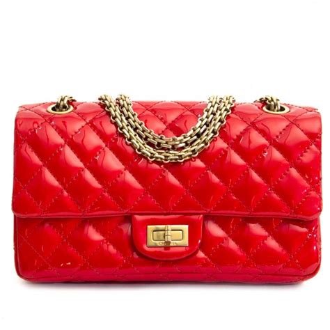 Chanel Patent Red Quilted Accordion Reissue 255 Flap Bag Labellov Buy