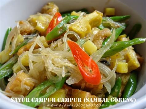 MamaFaMi's Spice n Splendour: Sayur Campur-Campur (Sambal Goreng)