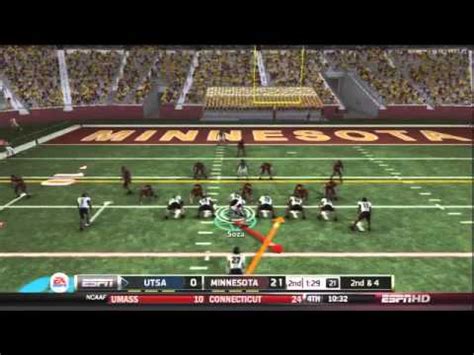 Ncaa Football Utsa Dynasty Week Vs Minnesota Gophers Youtube