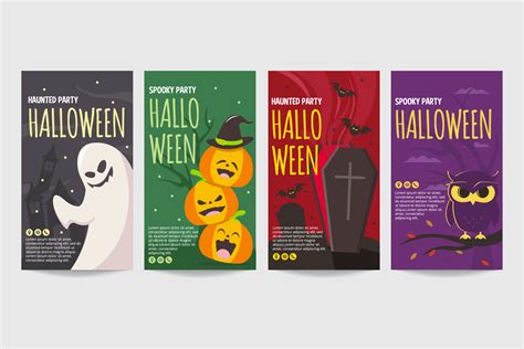 Happy halloween banner set template colorful 11207546 Vector Art at Vecteezy