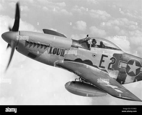 P 51 Mustang Fighter Plane In Flight It Was A World War 2 Era Stock