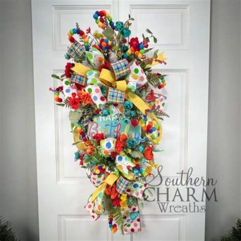 Diy Happy Birthday Swag Wreath Southern Charm Wreaths