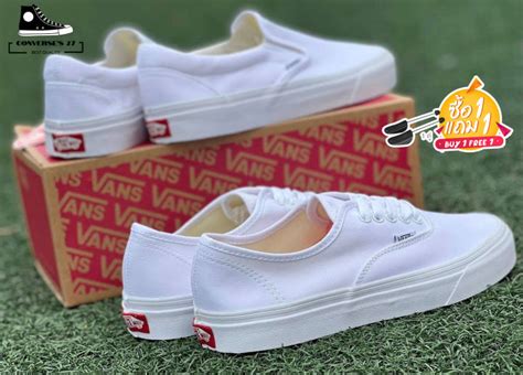 รองเท้าvans Authentic True White สีขาว Size 36 44 พร้อมกล่อง สินค้า