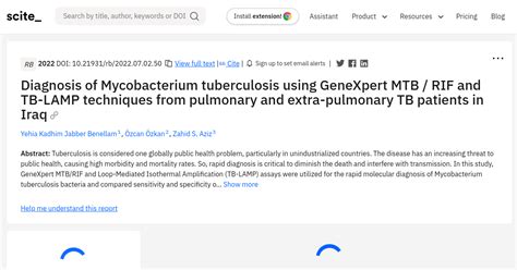 Diagnosis Of Mycobacterium Tuberculosis Using Genexpert Mtb Rif And