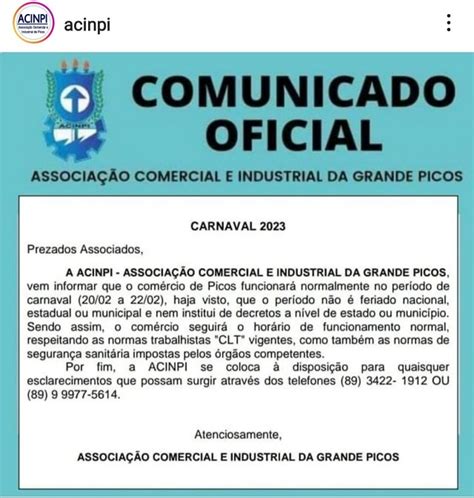 Rcio De Picos Funcionar Normalmente Durante O Carnaval Graus