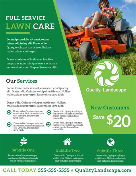 Full Service Lawn Care Flyer Template MyCreativeShop