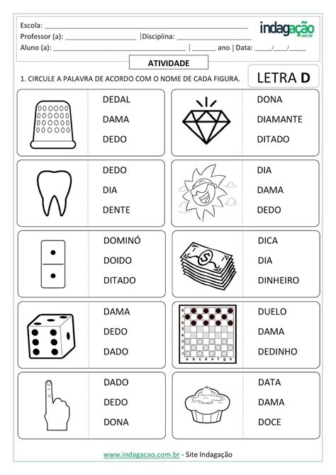 Sequ Ncia Alfab Tica Para Ditado Da Letra D Imprimir Atividade