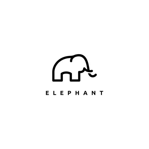 Simple And Minimalist Elephant Logo Illustration 17671144 Vector Art At Vecteezy