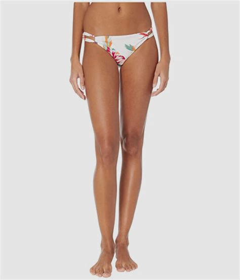 Roxy Lahaina Bay Full Coverage Bikini Bottom Size M White Floral For