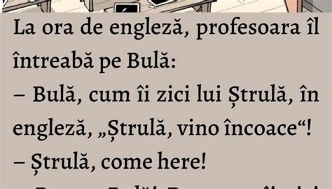 La Ora De Englez Profesoara L Ntreab Pe Bul Bul Cum I Zici