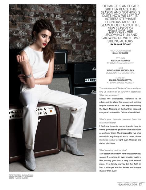 Stephanie Leonidas Glamoholic Magazine Summer 2014 Issue • Celebmafia