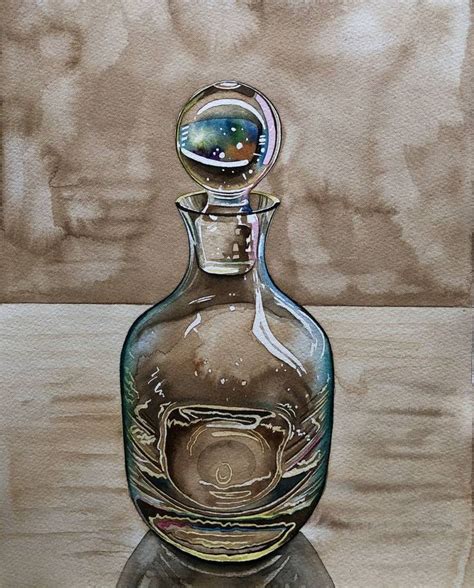 Empty Liquor Jug Painting By Serpil Umit Saatchi Art Bottle