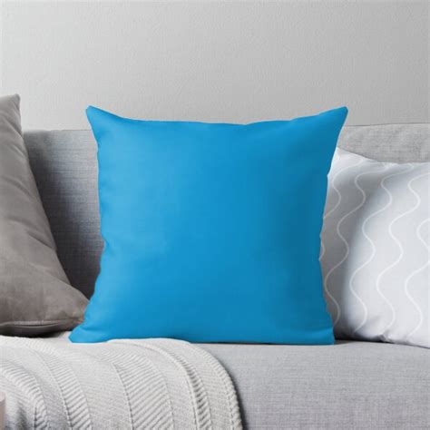 "Neon fluorescent Blue / 70 Shades of Blue Here" Throw Pillow by ...