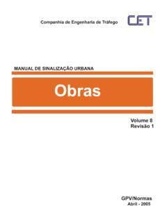 MANUAL DE SINALIZAÇÃO URBANA Obras CET manual de sinaliza 199