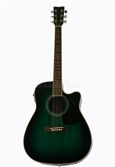 A Green Acoustic Electric Guitar Stock Images - Image: 5489934