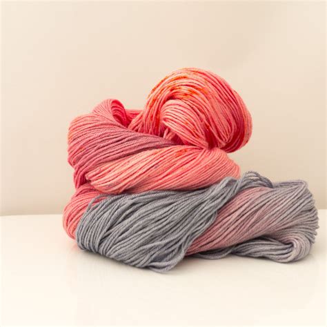 Coral Bamboo Sock Yarn With Silk Wool 4 Ply Fingering Hand Dyed