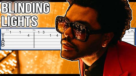 The Weeknd Blinding Lights Guitar Tab Tutorial YouTube