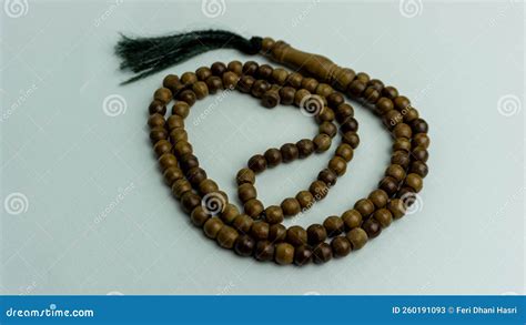 Wooden Tasbih Beads Isolated. Islamic Prayer Beads Stock Image - Image ...