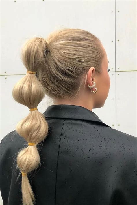 The Bubble Ponytail Trend Is The Chicest And Easiest Hairstyle To Do