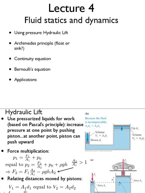 Lecture4 Static and Dynamic Fluid PDF | PDF | Buoyancy | Fluid Dynamics