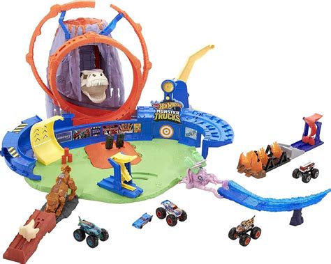 Hot Wheels Monster Trucks T Rex Volcano Arena