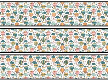 Hot Air Balloons Bulletin Board Decor Kit Hot Air Balloons Letters