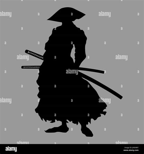 Samurai Silhouette Stock Vector Image Art Alamy